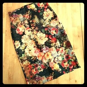 Floral Pencil Skirt